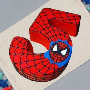 Choco Spiderman Number Five Cake